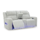  Manufacturer Color_Alloy -- Forest Lake PC6420318 Power Reclining Loveseat with Console and Adjustable Headrest IMAGE 2