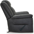  Manufacturer Color_Shadow -- Signature Design by Ashley Status Check Rocker Leather Look Recliner IMAGE 4