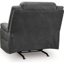  Manufacturer Color_Shadow -- Signature Design by Ashley Status Check Rocker Leather Look Recliner IMAGE 5