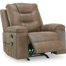  Manufacturer Color_Earth -- Signature Design by Ashley Stockworth Rocker Leather Look Recliner IMAGE 2