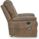  Manufacturer Color_Earth -- Signature Design by Ashley Stockworth Rocker Leather Look Recliner IMAGE 4