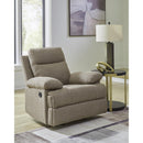  Manufacturer Color_Mocha -- Signature Design by Ashley Side Swipe Rocker Fabric Recliner IMAGE 5