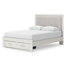  Size_Queen  -- Signature Design by Ashley Zuraleus Upholstered Panel Bed with Storage IMAGE 1