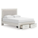  Size_Queen  -- Signature Design by Ashley Zuraleus Upholstered Panel Bed with Storage IMAGE 2