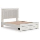  Size_Queen  -- Signature Design by Ashley Zuraleus Upholstered Panel Bed with Storage IMAGE 3