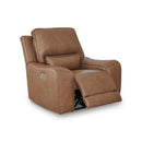  Manufacturer Color_Caramel -- Signature Design by Ashley DeepWakes Power Leather Match Recliner IMAGE 2
