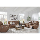  Manufacturer Color_Caramel -- Signature Design by Ashley DeepWakes Power Reclining Leather Match Sofa IMAGE 15
