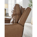  Manufacturer Color_Caramel -- Signature Design by Ashley DeepWakes Power Reclining Leather Match Sofa IMAGE 6