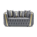  Minhas Furniture Stationary Fabric Loveseat 1815 Loveseat - Grey IMAGE 1