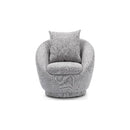  Minhas Furniture Swivel Fabric Chair 2232 Swivel Chair - Brown IMAGE 1