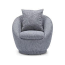  Minhas Furniture Swivel Fabric Chair 2232 Swivel Chair - Grey IMAGE 1