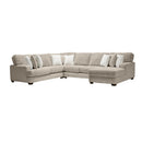  Minhas Furniture Fabric 4 pc Sectional 6150 4 pc Sectional with LHF Sofa - Plush Parchment IMAGE 1