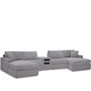 Manufacturer Color_Granite  -- Modmax 92104S70 5 Piece Sectional with Audio Console IMAGE 1