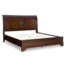  Size_Queen  -- Signature Design by Ashley Trellington Sleigh Bed with Storage IMAGE 4