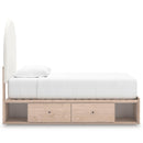  Size_Twin  -- Signature Design by Ashley Arloster Upholstered Panel Bed with Storage IMAGE 4