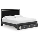  Size_King  -- Signature Design by Ashley Zuraleus Upholstered Panel Bed with Storage IMAGE 2