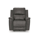  Manufacturer Color_Anchor -- Signature Design by Ashley Bleckley Power Leather Match Recliner IMAGE 3