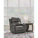 Manufacturer Color_Anchor -- Signature Design by Ashley Bleckley Power Leather Match Recliner IMAGE 6