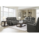  Manufacturer Color_Anchor -- Signature Design by Ashley Bleckley Power Reclining Leather Match Sofa IMAGE 11