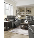  Manufacturer Color_Anchor -- Signature Design by Ashley Bleckley Power Reclining Leather Match Loveseat with Console IMAGE 12