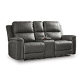  Manufacturer Color_Anchor -- Signature Design by Ashley Bleckley Power Reclining Leather Match Loveseat with Console IMAGE 1