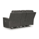  Manufacturer Color_Anchor -- Signature Design by Ashley Bleckley Power Reclining Leather Match Loveseat with Console IMAGE 5