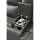 Manufacturer Color_Anchor -- Signature Design by Ashley Bleckley Power Reclining Leather Match Loveseat with Console IMAGE 7