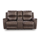  Manufacturer Color_Espresso  --  Bleckley PCU1200118 Power Reclining Loveseat with Console and Adjustable Headrest IMAGE 2