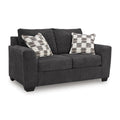  Manufacturer Color_Ebony -- Benchcraft Loreo Stationary Fabric Loveseat IMAGE 1
