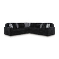  Manufacturer Color_Onyx -- Signature Design by Ashley Midnight Madness Fabric 5 pc Sectional IMAGE 1