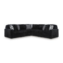  Manufacturer Color_Onyx  -- Signature Design by Ashley Midnight Madness Fabric 5 pc Sectional IMAGE 1