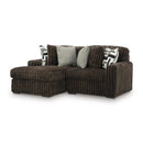  Manufacturer Color_Chocolate  -- Signature Design by Ashley Midnight Madness Fabric 2 pc Sectional IMAGE 1