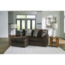  Manufacturer Color_Chocolate  -- Signature Design by Ashley Midnight Madness Fabric 2 pc Sectional IMAGE 2