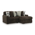  Manufacturer Color_Chocolate -- Signature Design by Ashley Midnight Madness Fabric 2 pc Sectional IMAGE 1