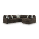  Manufacturer Color_Chocolate  -- Signature Design by Ashley Midnight Madness Fabric 5 pc Sectional IMAGE 1
