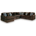  Manufacturer Color_Chocolate -- Signature Design by Ashley Midnight Madness Fabric pc Sectional IMAGE 1