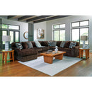  Manufacturer Color_Chocolate  -- Signature Design by Ashley Midnight Madness Fabric pc Sectional IMAGE 3