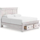  Size_Queen  -- Makidern PCB1171B4 Queen Panel Storage Bed IMAGE 2