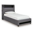  Size_Twin  -- Verishaw PCB2721B23 Twin Upholstered Bed IMAGE 1