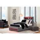  Size_Twin  -- Verishaw PCB2721B23 Twin Upholstered Bed IMAGE 6