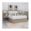  Mako Wood Furniture Belmont King Bed with Storage Belmont King Storage Bed with Floating Nightstands IMAGE 1