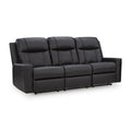  Manufacturer Color_Carbon -- Benchcraft Mackmenville Reclining Leather Look Sofa IMAGE 1
