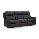  Manufacturer Color_Carbon -- Benchcraft Mackmenville Reclining Leather Look Sofa IMAGE 1