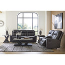  Manufacturer Color_Carbon -- Benchcraft Mackmenville Reclining Leather Look Sofa IMAGE 8