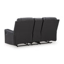  Manufacturer Color_Carbon -- Benchcraft Mackmenville Reclining Leather Look Loveseat with Console IMAGE 4