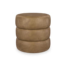  Manufacturer Color_Caramel --  Signature Design by Ashley Ummi Leather Look Ottoman IMAGE 1