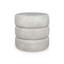  Manufacturer Color_Bone --  Ummi A3000792 Swivel Accent Ottoman IMAGE 1