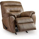  Manufacturer Color_Biscotti -- Signature Design by Ashley Elksworth Rocker Leather Look Recliner IMAGE 2