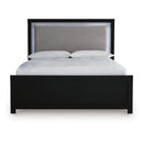  Size_Queen -- Maeling PCB1115B6 Queen Upholstered Panel Bed IMAGE 1