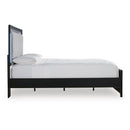  Size_Queen -- Maeling PCB1115B6 Queen Upholstered Panel Bed IMAGE 2